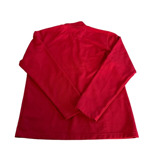 Odlo Men's Large Long Sleeve Red 1/4 Zip Running Shirt - Picture 2 of 4